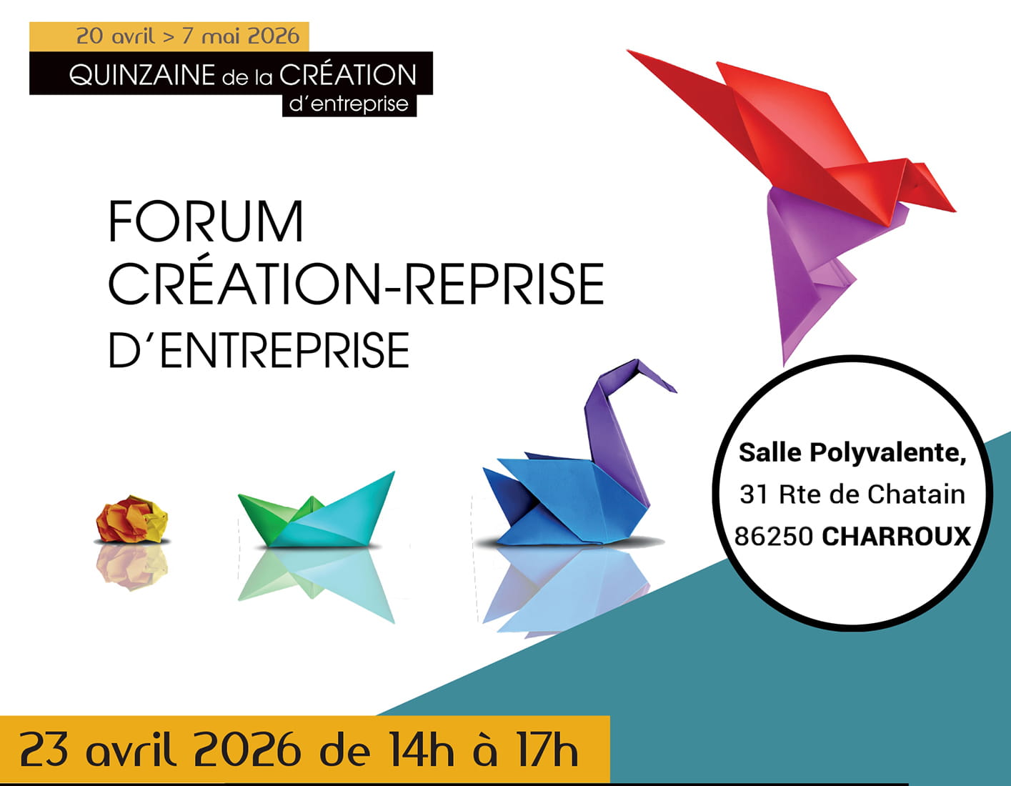 Forum de la Création et Reprise d’Entreprise à Charroux