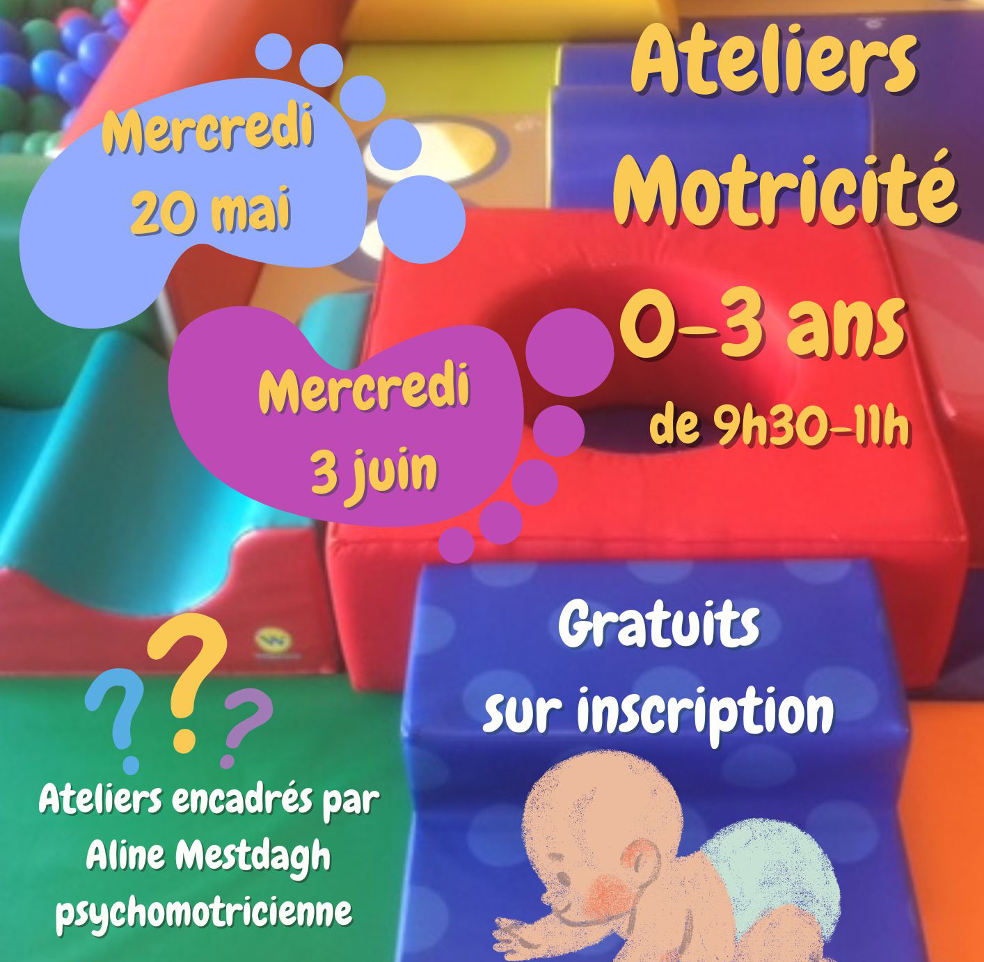 Prochains ateliers motricité (0 à 3 ans)