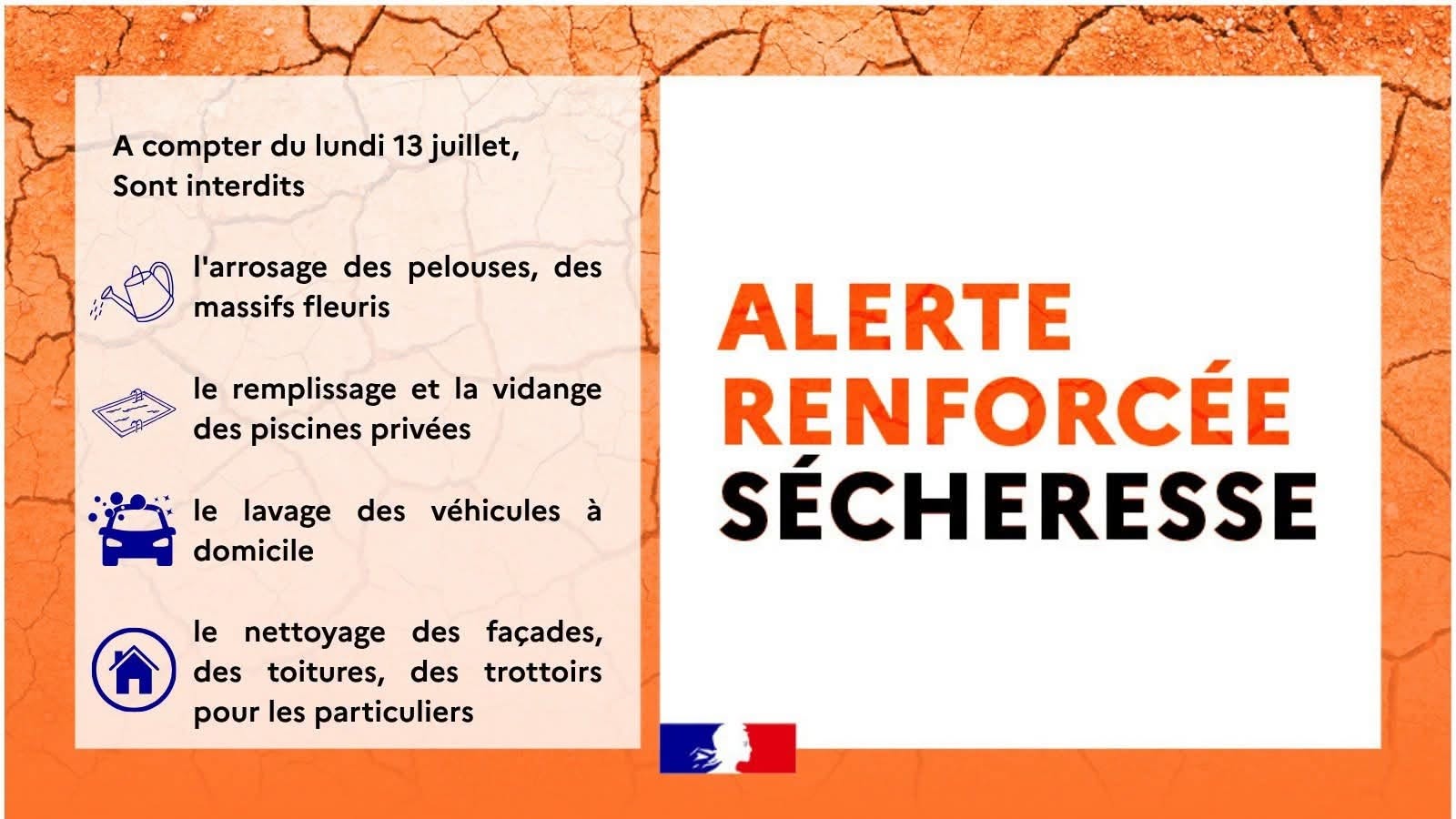 Restrictions des usages de l&rsquo;eau potable dans la Vienne
