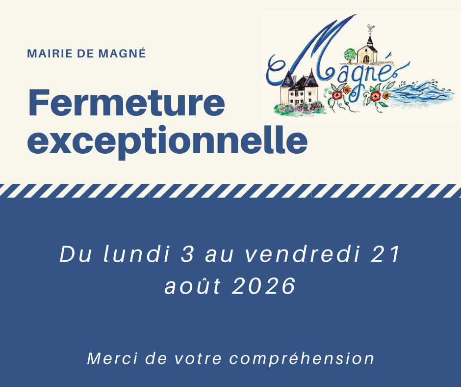 Fermeture exceptionnelle de la mairie (août 2026)