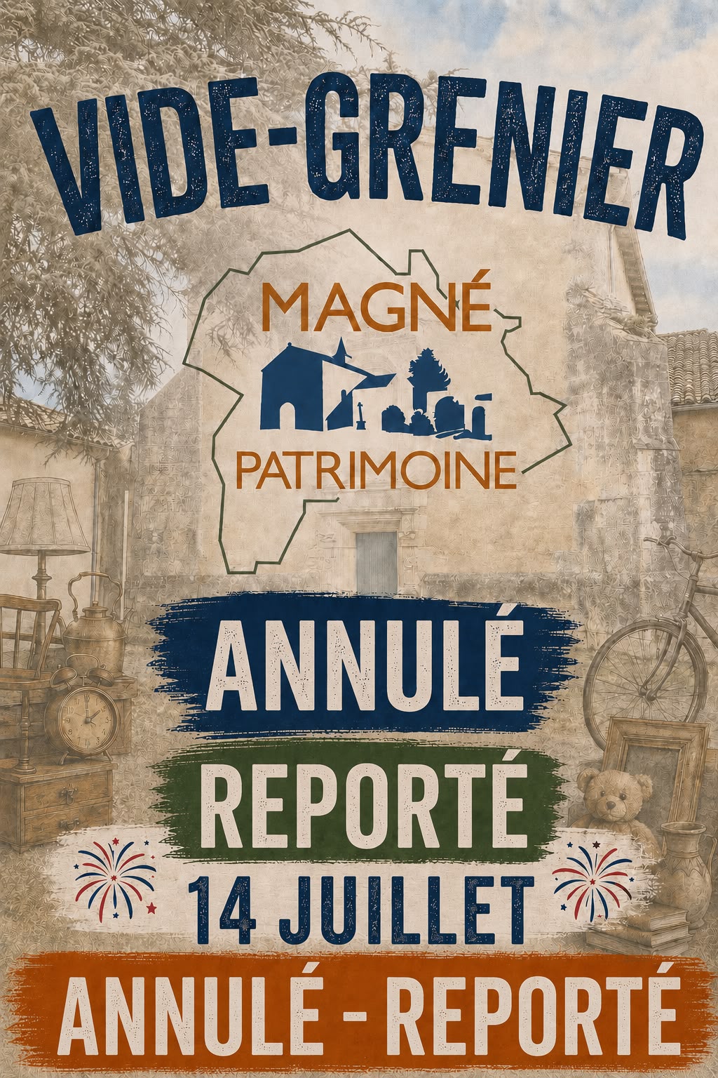 Annulation des événements sur Magné le 14 juillet 2026